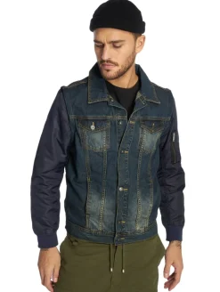 Jacken & Mäntel*vsct Bomberärmel Jeansjacke blau