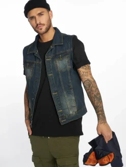 Jacken & Mäntel*vsct Bomberärmel Jeansjacke blau