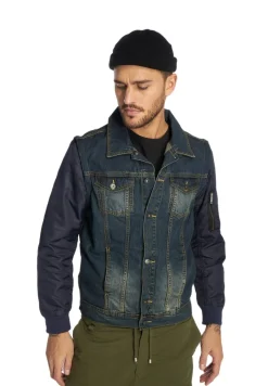 Jacken & Mäntel*vsct Bomberärmel Jeansjacke blau