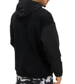 Pullover & Sweater*vsct Bulky Oversize Herren Hoodie mit Front-Reißverschlüsse Baumwoll Kapuzen-Pullover im Oversized-Look 5643333 Schwarz