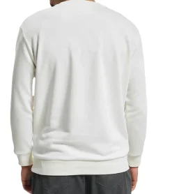 Pullover & Sweater*vsct Clubwear Herren Crew-Neck Pullover mit Logo-Patch auf der Brusttasche Sweat-Shirt 5643317 Weiß