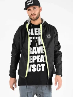 Jacken & Mäntel*vsct Conzraast Neon Reißverschlussjacke Schwarz