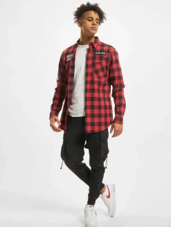 Hemden & Poloshirts*vsct Customized Kariertes Tageshemd rot