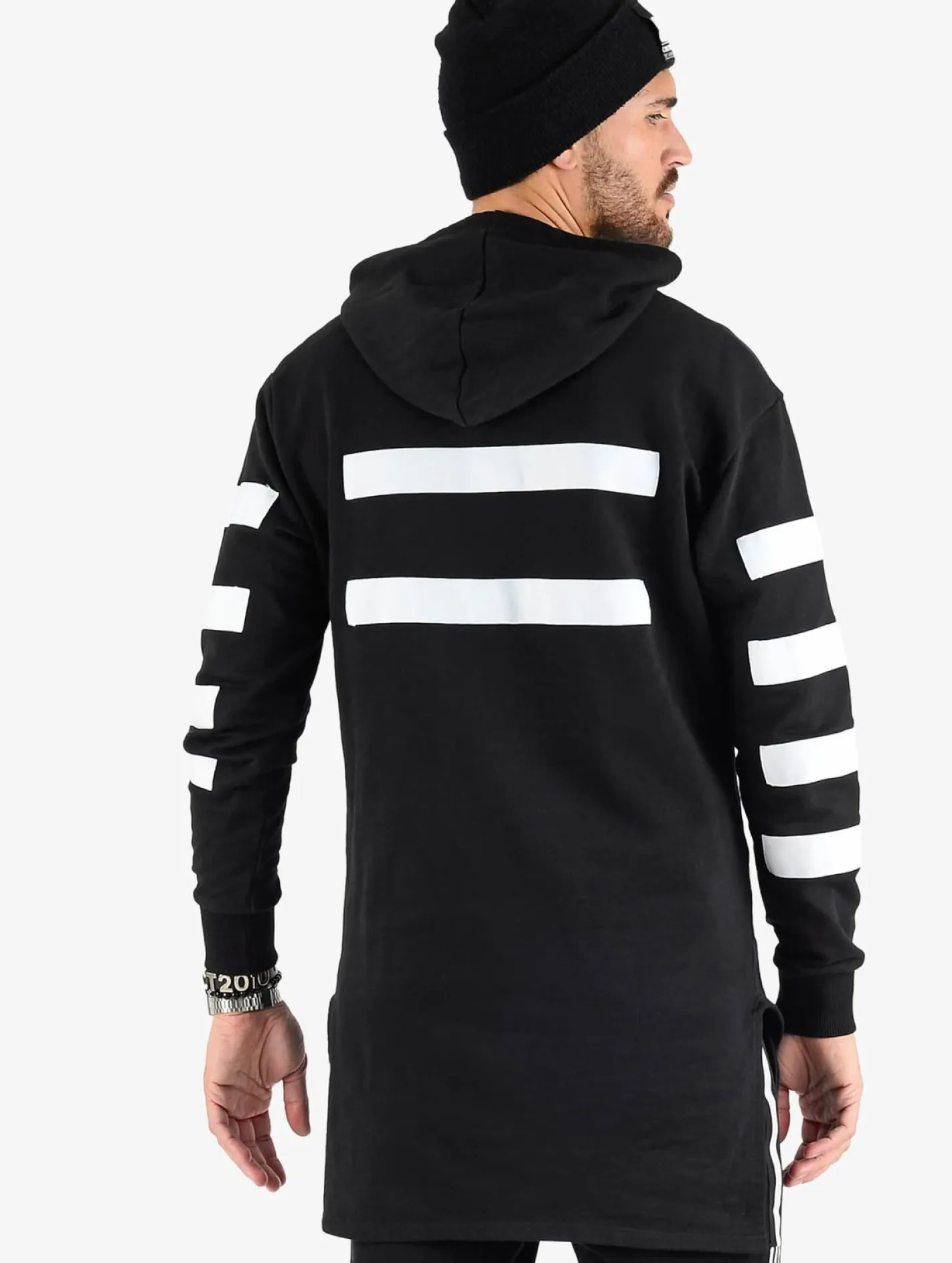 Pullover & Sweater*vsct Geomatrix Hoodie schwarz