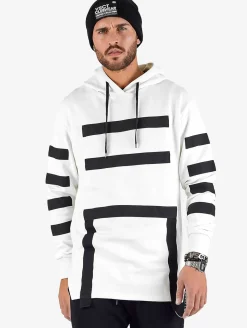 Pullover & Sweater*vsct Geomatrix Hoodie weiß