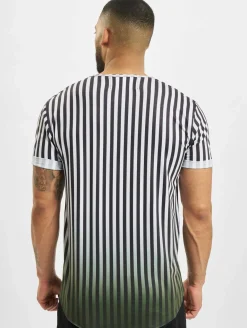 T-Shirts & Tank Tops*vsct Graded Coach Gestreiftes Logo-T-Shirt weiß