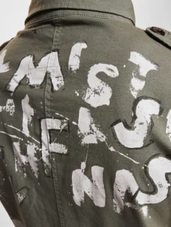 Jacken & Mäntel*vsct Handbemalte Militär-Übergangsjacke grau