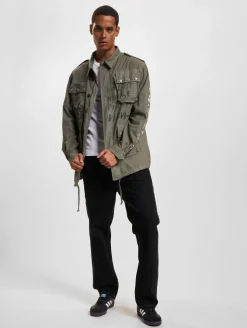 Jacken & Mäntel*vsct Handbemalte Militär-Übergangsjacke grau