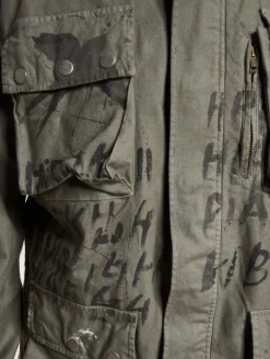 Jacken & Mäntel*vsct Handbemalte Militär-Übergangsjacke grau