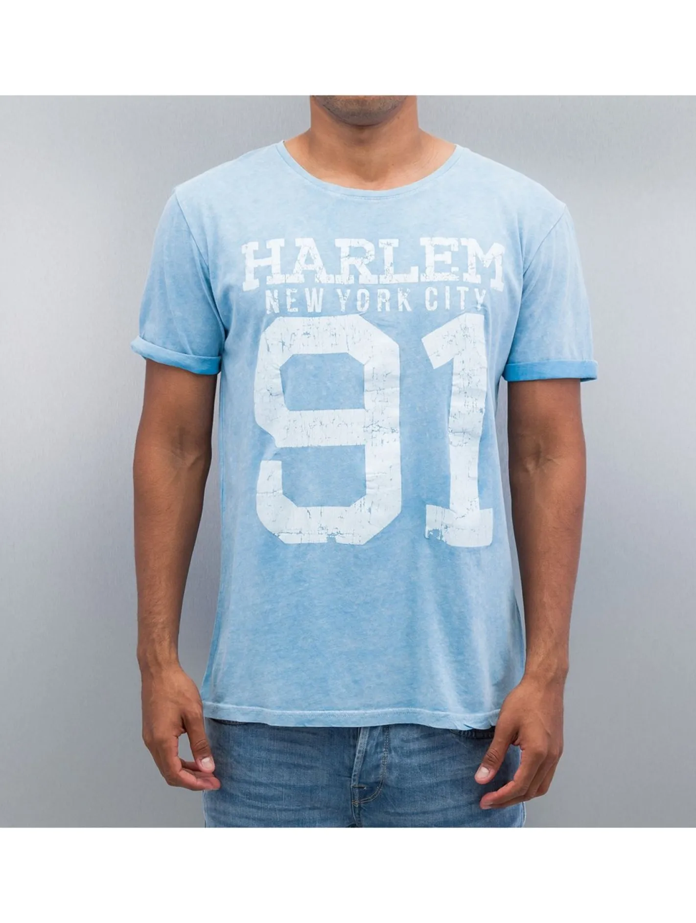 T-Shirts & Tank Tops*vsct Harlem 91 Washed T-Shirt Azurblau