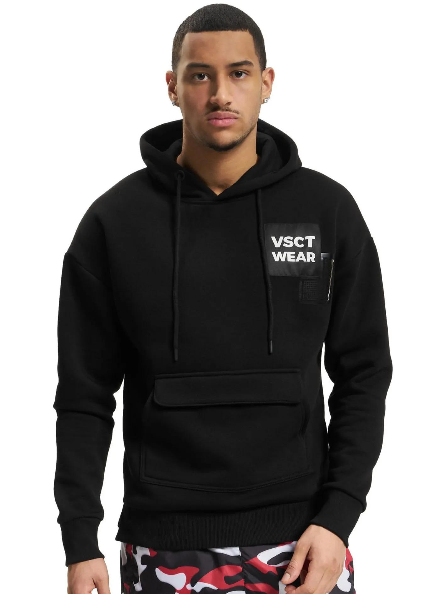 Pullover & Sweater*vsct Heavy Kangu Pkt Log Hoodie schwarz