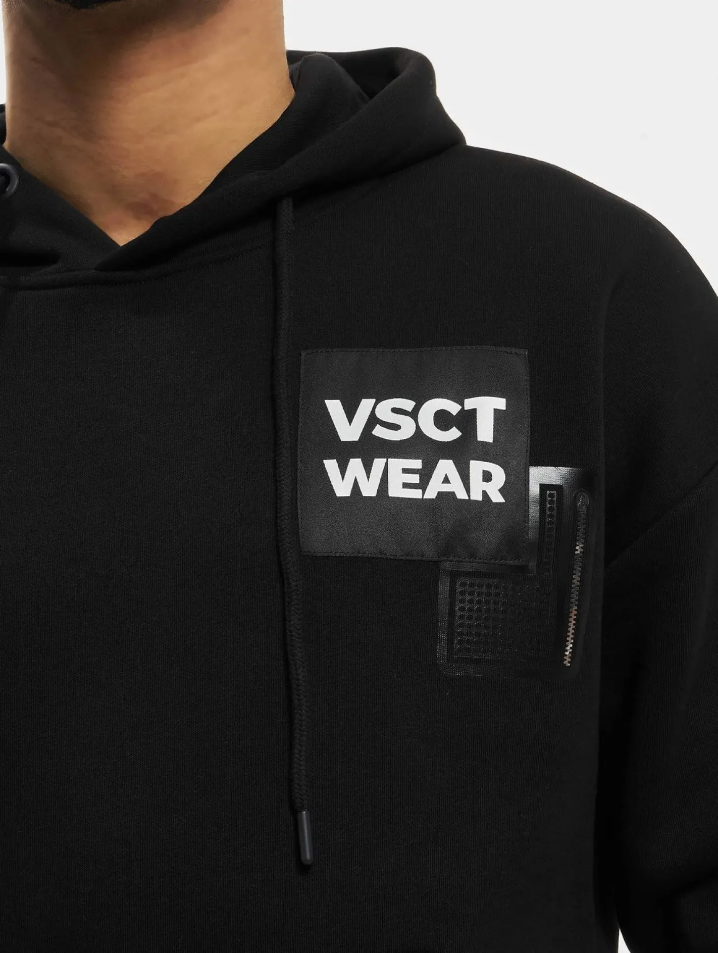 Pullover & Sweater*vsct Heavy Kangu Pkt Log Hoodie schwarz