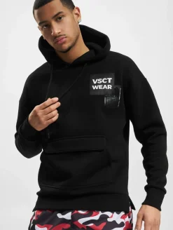 Pullover & Sweater*vsct Heavy Kangu Pkt Log Hoodie schwarz