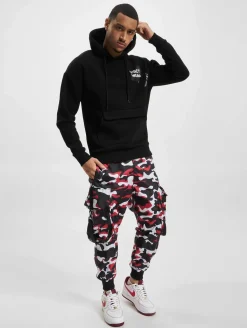 Pullover & Sweater*vsct Heavy Kangu Pkt Log Hoodie schwarz