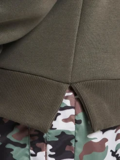 Pullover & Sweater*vsct Heavy Kangu Pkt Logo Hoodie Khaki