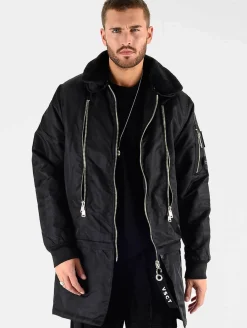 Jacken & Mäntel*vsct Huge Decor Zipper Winterjacke schwarz