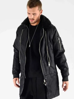 Jacken & Mäntel*vsct Huge Decor Zipper Winterjacke schwarz