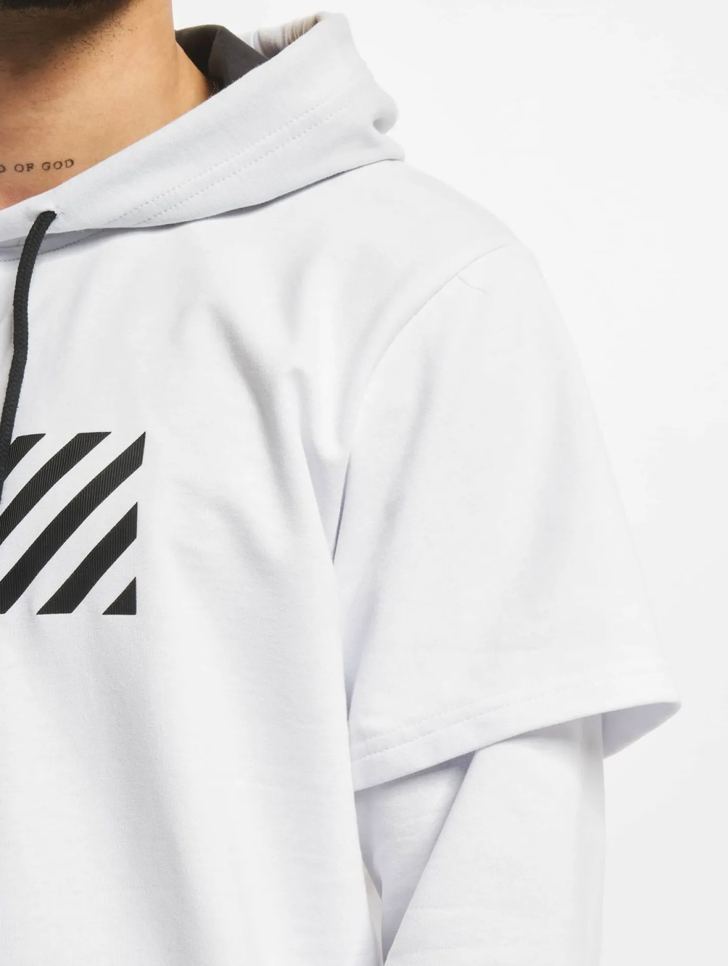 Pullover & Sweater*vsct Hybrid 2 In 1 Optic Hoodie weiß