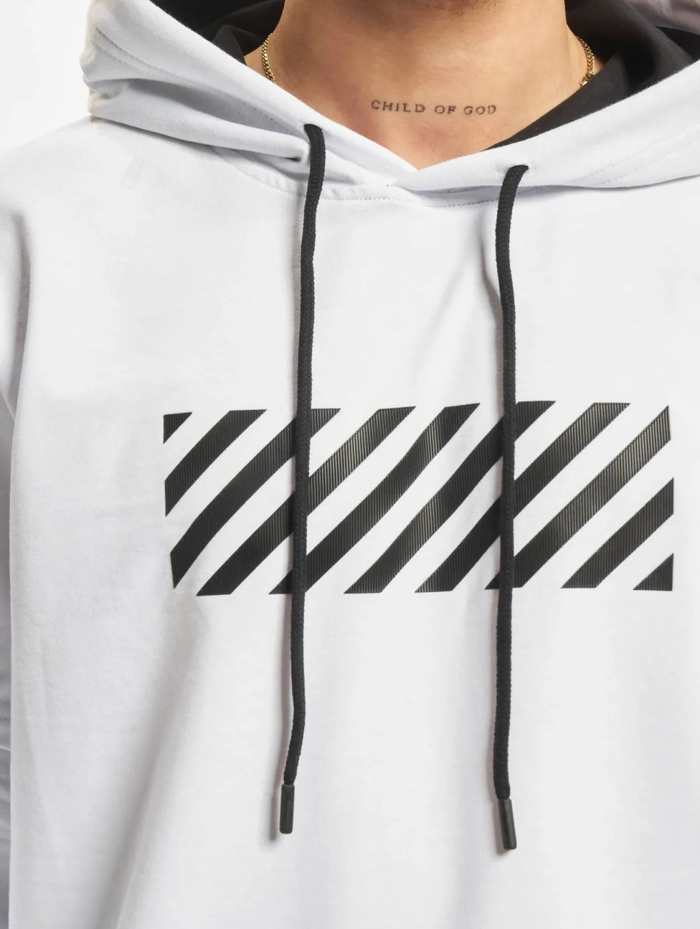 Pullover & Sweater*vsct Hybrid 2 In 1 Optic Hoodie weiß