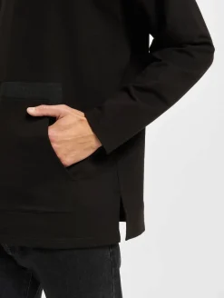 Pullover & Sweater*vsct Kapuzenpullover mit großem Logo schwarz