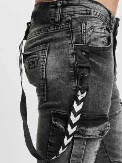 Jeans & Hosen*vsct Keanu Biker Cargo Hosenträger Black Acid