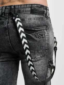 Jeans & Hosen*vsct Keanu Biker Cargo Hosenträger Black Acid