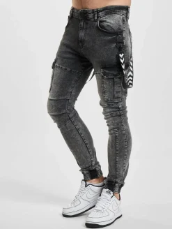 Jeans & Hosen*vsct Keanu Biker Cargo Hosenträger Black Acid