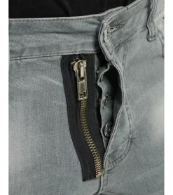 Jeans & Hosen*vsct Keanu Herren Slim-Fit Jeans im Destroyed-Look Denim-Hose mit Farbspritzer D5643094 Grau