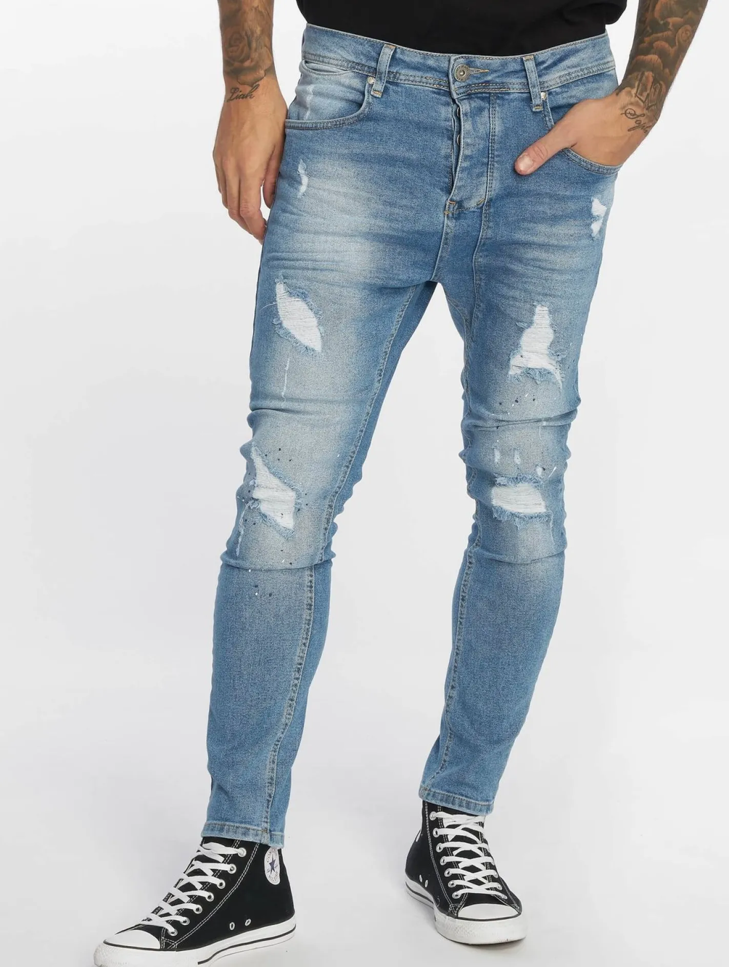 Jeans & Hosen*vsct Keanu Lowcrotch Slim Fit Jeans blau