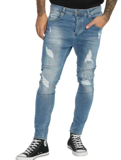 Jeans & Hosen*vsct Keanu Lowcrotch Slim Fit Jeans blau