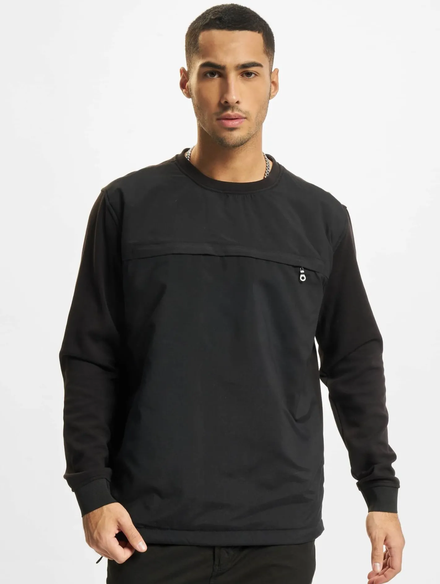 Pullover & Sweater*vsct Minimal Adjust Crewneck Fine Pullover schwarz