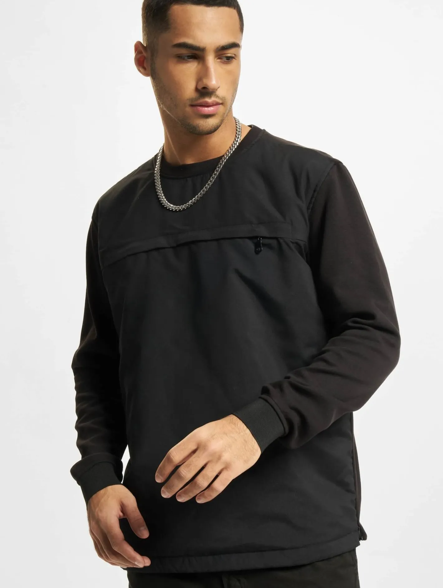 Pullover & Sweater*vsct Minimal Adjust Crewneck Fine Pullover schwarz