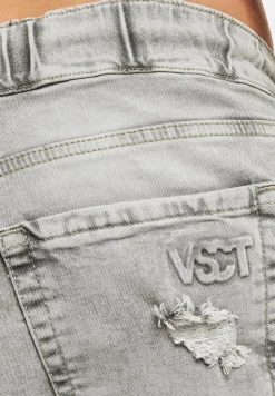 Jeans & Hosen*vsct Noah Antifit-Jeans mit Bündchen und Schnürsenkeln, Grau