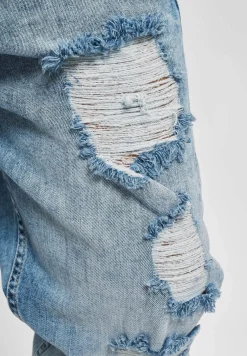 Jeans & Hosen*vsct Noah Cuffed Laces Antifit Jeans Blau Stoned