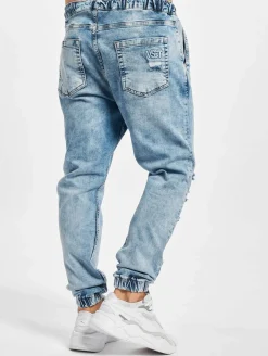 Jeans & Hosen*vsct Noah Cuffed Laces Antifit Jeans Blau Stoned