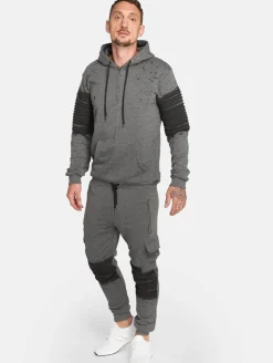 Pullover & Sweater*vsct Oiled Zip Hoodie grau