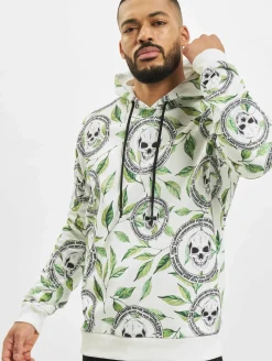 Pullover & Sweater*vsct Skull X Leaf Hoodie weiß