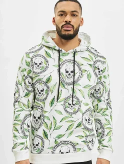 Pullover & Sweater*vsct Skull X Leaf Hoodie weiß