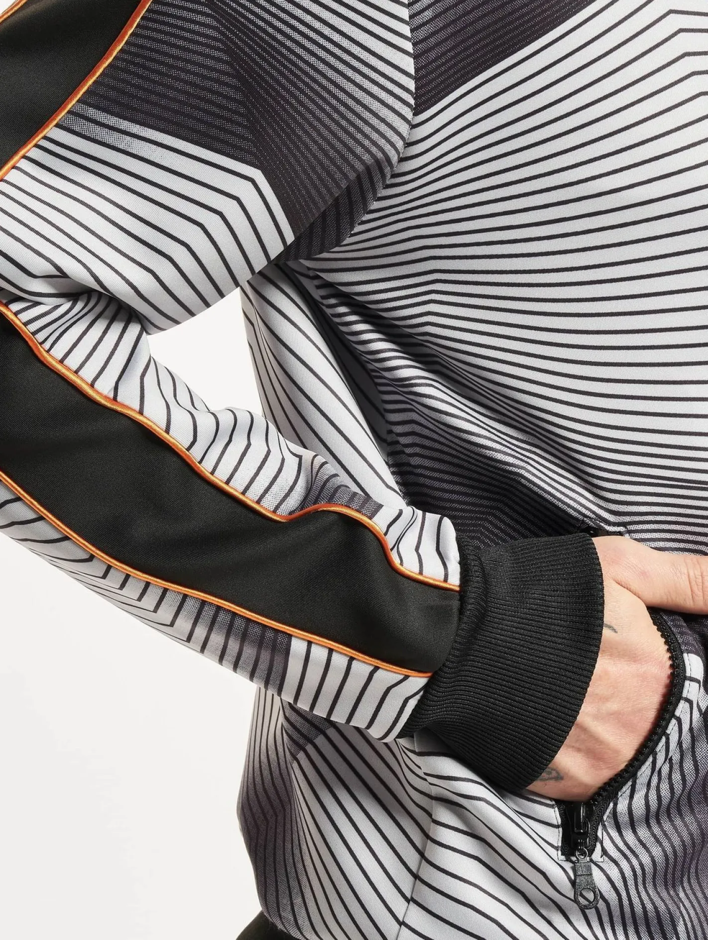 Pullover & Sweater*vsct Sound Waves Zip Hoodie schwarz