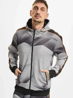 Pullover & Sweater*vsct Sound Waves Zip Hoodie schwarz