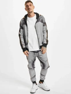 Pullover & Sweater*vsct Sound Waves Zip Hoodie schwarz