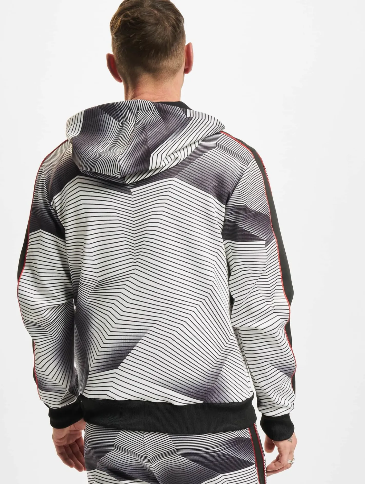 Pullover & Sweater*vsct Sound Waves Zip Hoodie schwarz