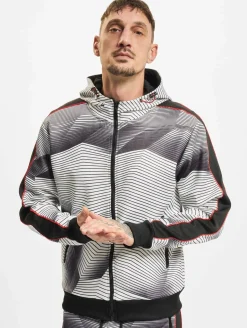 Pullover & Sweater*vsct Sound Waves Zip Hoodie schwarz