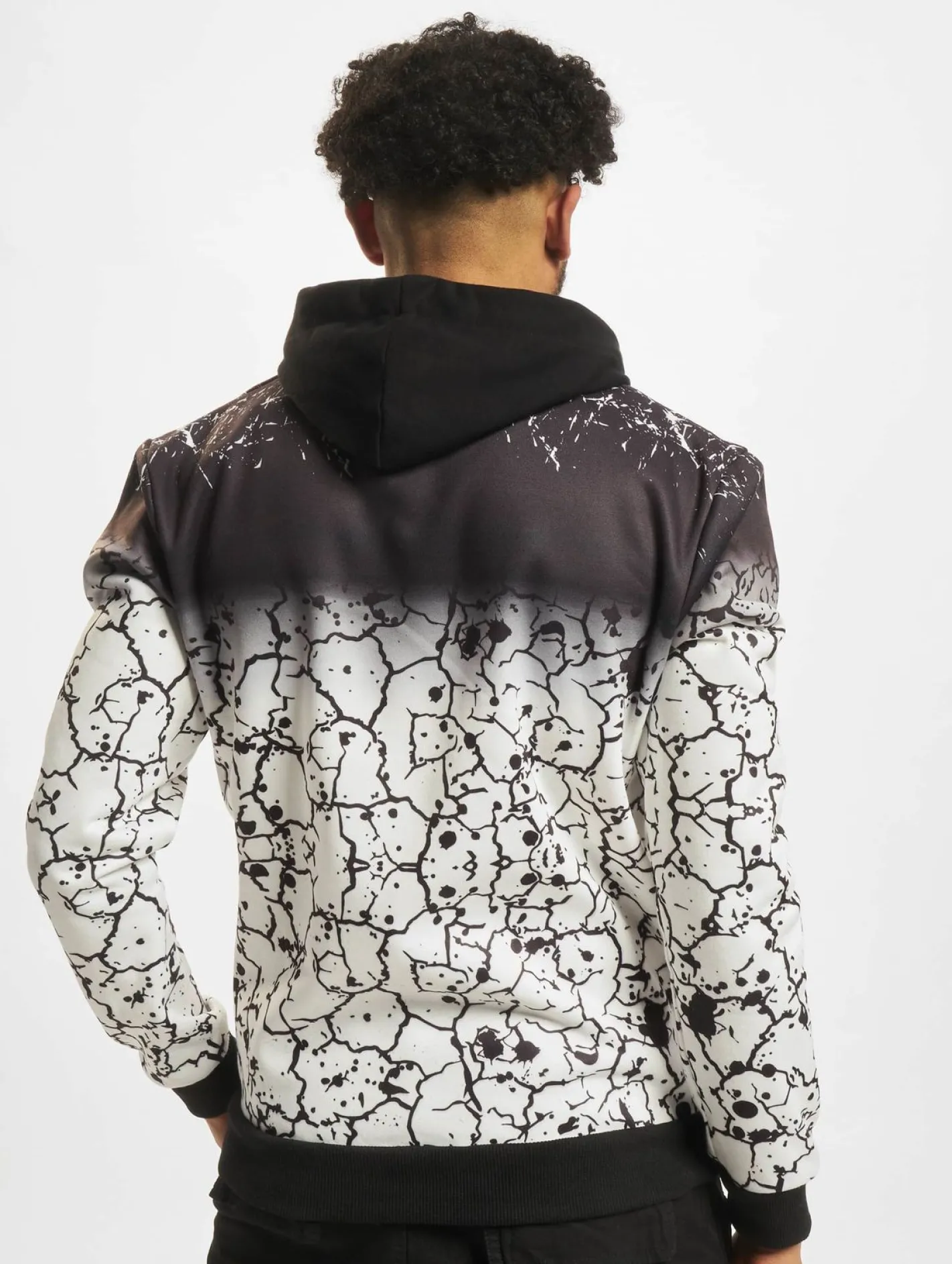 Pullover & Sweater*vsct Splatter Skull Hoodie weiß