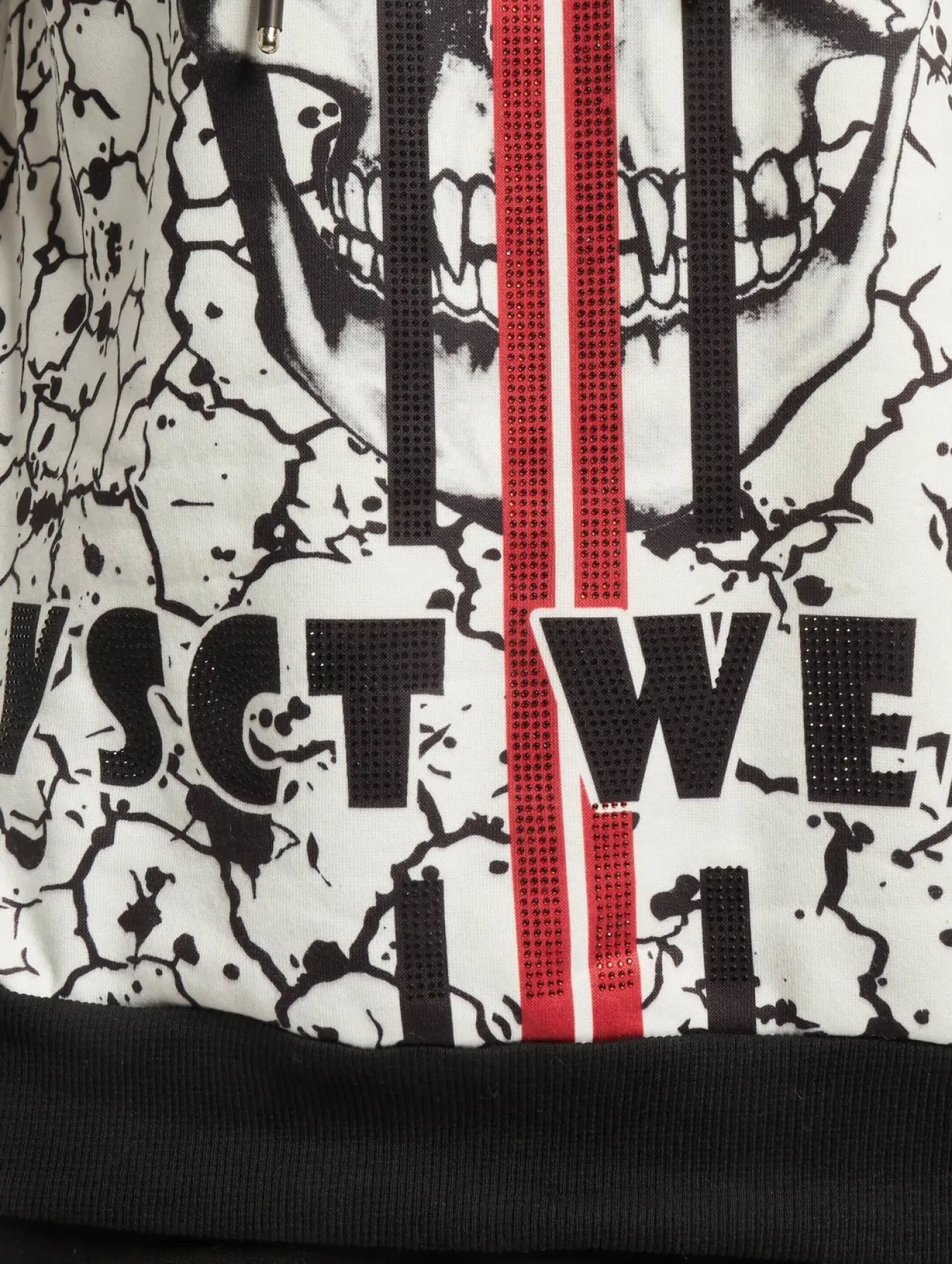 Pullover & Sweater*vsct Splatter Skull Hoodie weiß