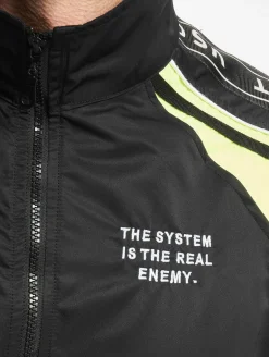 Jacken & Mäntel*vsct The System Gestreifte Leichte Jacke schwarz