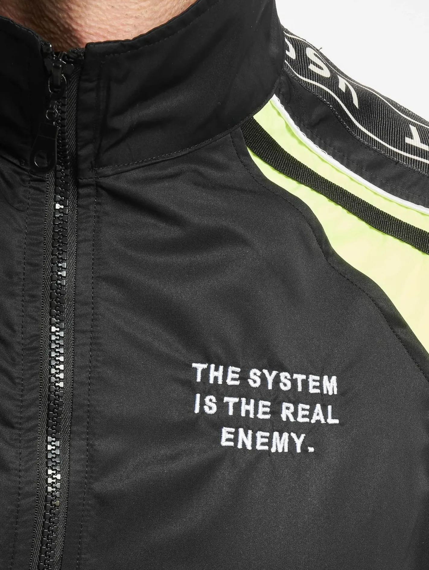 Jacken & Mäntel*vsct The System Gestreifte Leichte Jacke schwarz