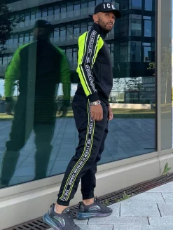 Jacken & Mäntel*vsct The System Gestreifte Leichte Jacke schwarz