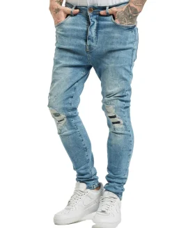 Jeans & Hosen*vsct Thor Slim 5 Pocket Destroyed Anti Fit Jeans blau