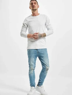 Jeans & Hosen*vsct Thor Slim 5 Pocket Destroyed Anti Fit Jeans blau